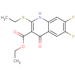 CAS No:154330-67-3 ethyl 2-ethylsulfanyl-6,7-difluoro-4-oxo-1H-quinoline-3-carboxylate