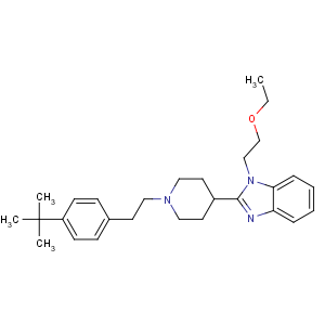 CAS No:154541-72-7 1H-Benzimidazole,2-[1-[2-[4-(1,1-dimethylethyl)phenyl]ethyl]-4-piperidinyl]-1-(2-ethoxyethyl)-