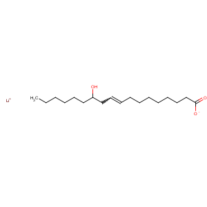 CAS No:15467-06-8 9-Octadecenoic acid,12-hydroxy-, lithium salt (1:1), (9Z,12R)-