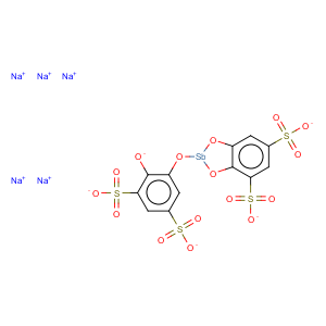 CAS No:15489-16-4 Antimonate(5-),bis[4,5-di(hydroxy-kO)-1,3-benzenedisulfonato(4-)]-, sodium, hydrate (1:5:7), (T-4)-