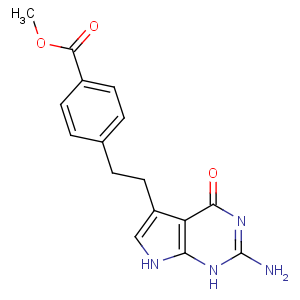 CAS No:155405-80-4 methyl<br />4-[2-(2-amino-4-oxo-1,7-dihydropyrrolo[2,<br />3-d]pyrimidin-5-yl)ethyl]benzoate