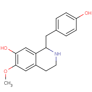 CAS No:15548-30-8 1-[(4-hydroxyphenyl)methyl]-6-methoxy-1,2,3,4-tetrahydroisoquinolin-7-ol