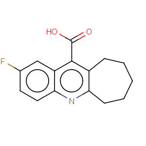 CAS No:1555-11-9 2-Fluoro-7,8,9,10-tetrahydro-6H-cyclohepta[b]quinoline-11-carboxylic acid