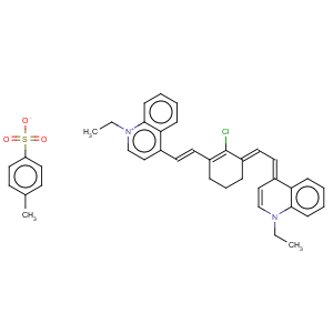 CAS No:155998-77-9 4-[(E)-2-(2-CHLORO-3-((E)-2-[1-ETHYL-4(1H)-QUINOLINYLIDENE]ETHYLIDENE)-1-CYCLOHEXEN-1-YL)ETHENYL]-1-ETHYLQUINOLINIUM 4-METHYLBENZENESULFONATE