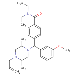 CAS No:156727-74-1 4-[(R)-[(2S,5R)-2,<br />5-dimethyl-4-prop-2-enylpiperazin-1-yl]-(3-methoxyphenyl)methyl]-N,<br />N-diethylbenzamide