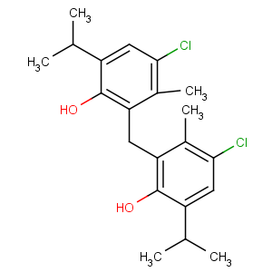 CAS No:15686-33-6 4-chloro-2-[(5-chloro-2-hydroxy-6-methyl-3-propan-2-ylphenyl)methyl]-3-<br />methyl-6-propan-2-ylphenol