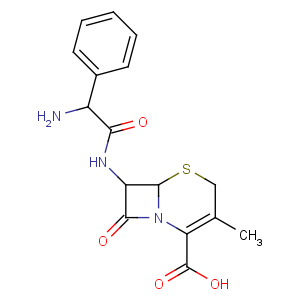 CAS No:15686-71-2 (6R,<br />7R)-7-[[(2R)-2-amino-2-phenylacetyl]amino]-3-methyl-8-oxo-5-thia-1-<br />azabicyclo[4.2.0]oct-2-ene-2-carboxylic acid