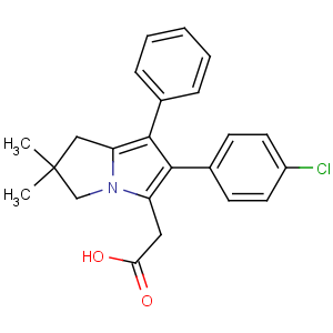 CAS No:156897-06-2 2-[2-(4-chlorophenyl)-6,6-dimethyl-1-phenyl-5,<br />7-dihydropyrrolizin-3-yl]acetic acid