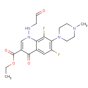 CAS No:158585-86-5 ethyl<br />6,<br />8-difluoro-7-(4-methylpiperazin-1-yl)-4-oxo-1-(2-oxoethylamino)<br />quinoline-3-carboxylate