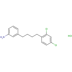 CAS No:15866-71-4 Benzenamine,3-[4-(2,4-dichlorophenyl)butyl]-, hydrochloride (1:1)