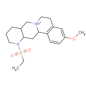 CAS No:158854-42-3 (8aR,12aS,13aS)-12-ethylsulfonyl-3-methoxy-6,7,8,8a,9,10,11,12a,13,<br />13a-decahydro-5H-isoquinolino[2,1-g][1,6]naphthyridin-7-ium