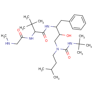 CAS No:159910-86-8 (2R)-N-[(2R,<br />3S)-4-[tert-butylcarbamoyl(3-methylbutyl)amino]-3-hydroxy-1-phenylbutan-<br />2-yl]-3,3-dimethyl-2-[[2-(methylamino)acetyl]amino]butanamide