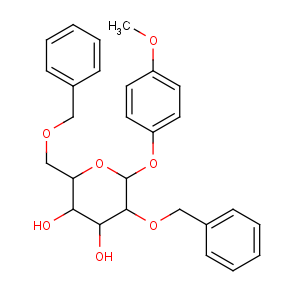 CAS No:159922-50-6 (2R,3R,4S,5R,<br />6S)-6-(4-methoxyphenoxy)-5-phenylmethoxy-2-(phenylmethoxymethyl)oxane-3,<br />4-diol