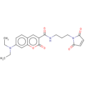CAS No:160291-54-3 2H-1-Benzopyran-3-carboxamide,7-(diethylamino)-N-[3-(2,5-dihydro-2,5-dioxo-1H-pyrrol-1-yl)propyl]-2-oxo-