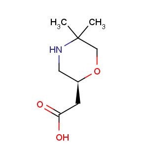 CAS No:160415-07-6 2-Morpholineaceticacid, 5,5-dimethyl-, hydrochloride (1:1), (2S)-