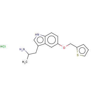 CAS No:160521-72-2 1H-Indole-3-ethanamine,a-methyl-5-(2-thienylmethoxy)-,hydrochloride (1:1)