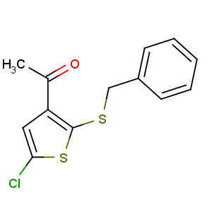 CAS No:160982-09-2 1-(2-benzylsulfanyl-5-chlorothiophen-3-yl)ethanone