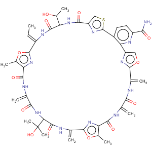 CAS No:161263-50-9 19H-8,5:18,15:31,28:41,38-Tetranitrilo-5H,15H,38H-pyrido[3,2-z][1,14,30,24,4,7,10,17,20,33,36]trioxathiaheptaazacyclononatriacontine-2-carboxamide,14-ethylidene-9,10,11,12,13,14,20,21,22,23,24,25,26,27,32,33,34,35,36,37-eicosahydro-11-(1-hydroxyethyl)-24-(1-hydroxy-1-methylethyl)-17,30-dimethyl-21,27,34,37-tetrakis(methylene)-9,12,19,22,25,32,35-heptaoxo-(9CI)