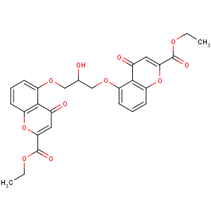 CAS No:16150-45-1 ethyl<br />5-[3-(2-ethoxycarbonyl-4-oxochromen-5-yl)oxy-2-hydroxypropoxy]-4-<br />oxochromene-2-carboxylate