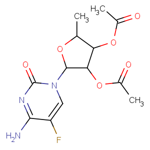 CAS No:161599-46-8 [(2R,3R,4R,<br />5R)-4-acetyloxy-5-(4-amino-5-fluoro-2-oxopyrimidin-1-yl)-2-methyloxolan-<br />3-yl] acetate