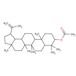 CAS No:1617-68-1 [(1R,3aR,5aR,5bR,7aR,9S,11aR,11bR,13aR,13bR)-3a,5a,5b,8,8,<br />11a-hexamethyl-1-prop-1-en-2-yl-1,2,3,4,5,6,7,7a,9,10,11,11b,12,13,13a,<br />13b-hexadecahydrocyclopenta[a]chrysen-9-yl] acetate