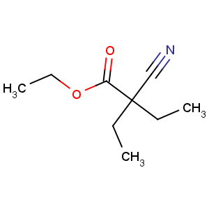 CAS No:1619-56-3 Butanoic acid,2-cyano-2-ethyl-, ethyl ester