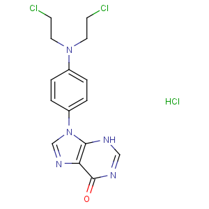 CAS No:16267-08-6 6H-Purin-6-one,9-[4-[bis(2-chloroethyl)amino]phenyl]-1,9-dihydro-, hydrochloride (1:1)