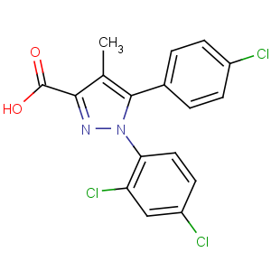 CAS No:162758-35-2 5-(4-chlorophenyl)-1-(2,4-dichlorophenyl)-4-methylpyrazole-3-carboxylic<br />acid