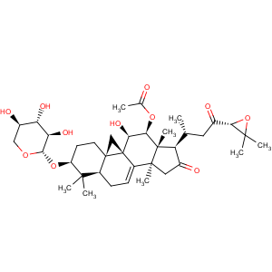 CAS No:163046-73-9 9,19-Cyclolanost-7-ene-16,23-dione,24,25-epoxy-11-hydroxy-3-(b-D-xylopyranosyloxy)-, (3b,11b,24R)-