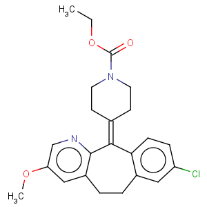 CAS No:165739-73-1 1-Piperidinecarboxylicacid,4-(8-chloro-5,6-dihydro-3-methoxy-11H-benzo[5,6]cyclohepta[1,2-b]pyridin-11-ylidene)-,ethyl ester