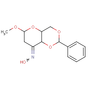 CAS No:16697-52-2 a-D-erythro-Hexopyranosid-3-ulose,methyl 2-deoxy-4,6-O-(phenylmethylene)-, oxime (9CI)