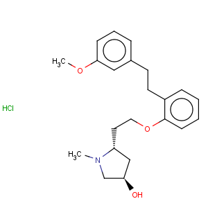CAS No:167144-79-8 3-Pyrrolidinol,5-[2-[2-[2-(3-methoxyphenyl)ethyl]phenoxy]ethyl]-1-methyl-, (3R,5R)-
