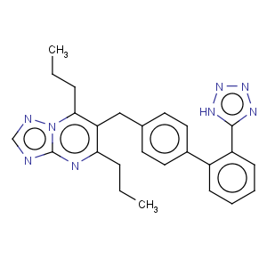 CAS No:168152-91-8 s-triazolo(1,5-a)pyrimidine, 5,7-dipropyl-6-((2'-(1h-tetrazol-5-yl)(1,1'-biphenyl)-4-yl)methyl)-