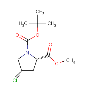 CAS No:169032-99-9 1,2-Pyrrolidinedicarboxylicacid, 4-chloro-, 1-(1,1-dimethylethyl) 2-methyl ester, (2S,4S)-