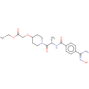 CAS No:172927-65-0 Acetic acid,2-[[1-[(2S)-2-[[4-[(Z)-amino(hydroxyimino)methyl]benzoyl]amino]-1-oxopropyl]-4-piperidinyl]oxy]-,ethyl ester