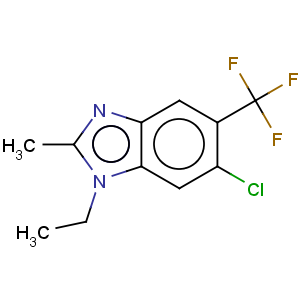 CAS No:1736-34-1 1H-Benzimidazole, 6-chloro-1-ethyl-2-methyl-5-(trifluoromethyl)-