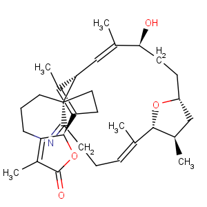 CAS No:173792-58-0 2(5H)-Furanone,3-methyl-5-[(7E,9R,10R,12R,15S,16E,17aS,21aR)-2,3,5,6,9,10,11,12,13,14,15,17a,20,21-tetradecahydro-15-hydroxy-8,10,16,18-tetramethyl-9,12-epoxy-1H-benzo[2,3]cyclohexadeca[1,2-b]pyridin-19-yl]-,(5S)-