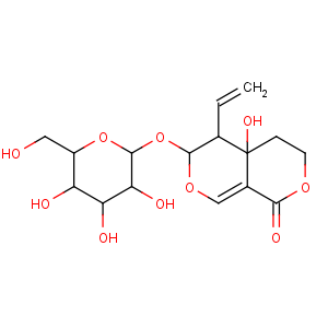 CAS No:17388-39-5 (3S,4R,4aR)-4-ethenyl-4a-hydroxy-3-[(2S,3R,4S,5S,6R)-3,4,<br />5-trihydroxy-6-(hydroxymethyl)oxan-2-yl]oxy-3,4,5,6-tetrahydropyrano[3,<br />4-c]pyran-8-one