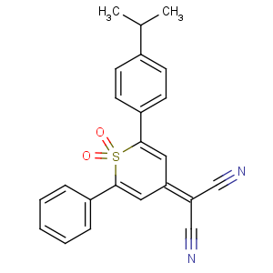 CAS No:174493-15-3 2-[1,<br />1-dioxo-2-phenyl-6-(4-propan-2-ylphenyl)thiopyran-4-ylidene]<br />propanedinitrile