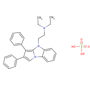 CAS No:174657-48-8 4H-Pyrrolo(1,2-a)benzimidazole-4-ethanamine, N,N-diethyl-2,3-diphenyl-, sulfate (1:1)