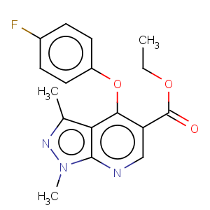 CAS No:174842-35-4 1H-Pyrazolo[3,4-b]pyridine-5-carboxylicacid, 4-(4-fluorophenoxy)-1,3-dimethyl-, ethyl ester