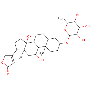 CAS No:17489-40-6 Card-20(22)-enolide,3-[(6-deoxy-a-L-mannopyranosyl)oxy]-11,14-dihydroxy-,(3b,5a,11b)- (9CI)