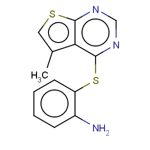 CAS No:175137-24-3 Benzenamine, 2-[(5-methylthieno[2,3-d]pyrimidin-4-yl)thio]-