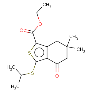CAS No:175202-44-5 Benzo[c]thiophene-1-carboxylic acid,4,5,6,7-tetrahydro-6,6-dimethyl-3-[(1-methylethyl)thio]-4-oxo-,ethyl ester