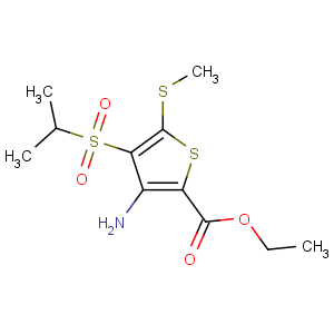 CAS No:175202-72-9 ethyl<br />3-amino-5-methylsulfanyl-4-propan-2-ylsulfonylthiophene-2-carboxylate