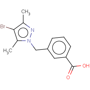 CAS No:175203-24-4 Benzoicacid, 3-[(4-bromo-3,5-dimethyl-1H-pyrazol-1-yl)methyl]-
