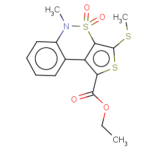 CAS No:175276-42-3 Ethyl 5-Me-3-(methylthio)-4,4-dioxo-5H-thieno[3,4-c][2,1]benzothiazine-1-carboxylate