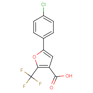 CAS No:175276-60-5 5-(4-chlorophenyl)-2-(trifluoromethyl)furan-3-carboxylic acid