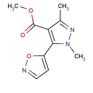 CAS No:175277-14-2 methyl 1,3-dimethyl-5-(1,2-oxazol-5-yl)pyrazole-4-carboxylate