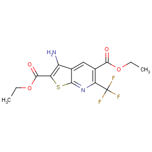 CAS No:175277-75-5 diethyl<br />3-amino-6-(trifluoromethyl)thieno[2,3-b]pyridine-2,5-dicarboxylate